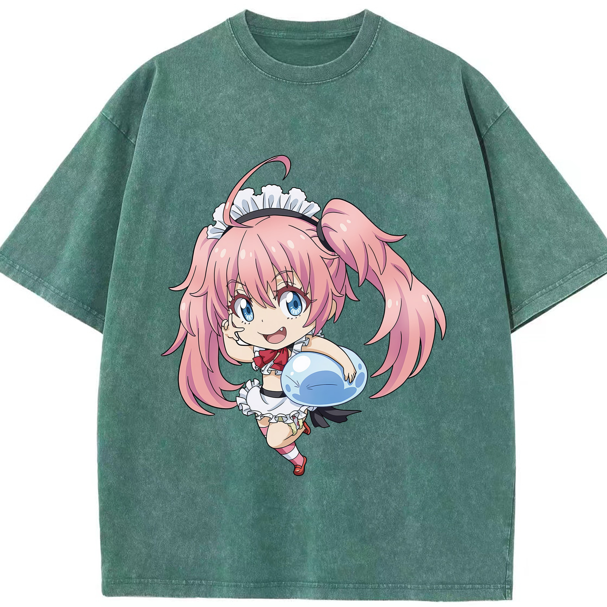 （画像用） 転スラ Regarding Reincarnated to Slime 綿100% ヴィンテージ風 半袖Tシャツ（フロントプリント）